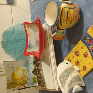 Plates with a fishy theme